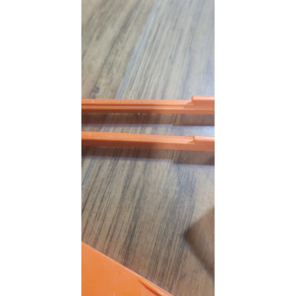 Lot of 3 Vintage TUPPERWARE-   orange scoop, lettuce slicer, and tongs